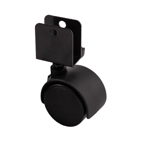 картинка Колесо меб. пласт. d40 U-образное, черный AKS от магазина SEFI