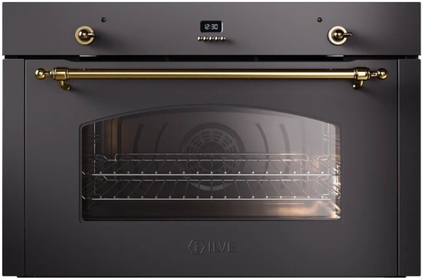 картинка Духовой шкаф ILVE OV90SNE3/MGG матовый графит (фурн. латунь) от магазина SEFI