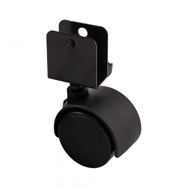 картинка Колесо меб. пласт. d40 U-образное, черный AKS от магазина SEFI