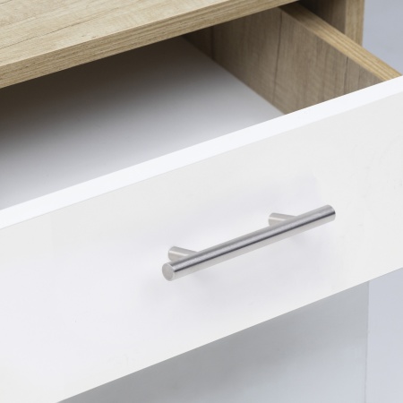 картинка Ручка меб. релинговая 192/250 полая сталь шлифованная сталь AKS магазин SEFI являющийся официальным дистрибьютором в России  картинка Ручка меб. релинговая 192/250 полая сталь шлифованная сталь AKS от магазина SEFI