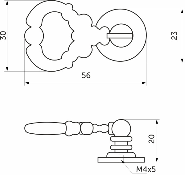 картинка Ручка меб. кнопка мет. FLORENTINO белое серебро, AKS от магазина SEFI