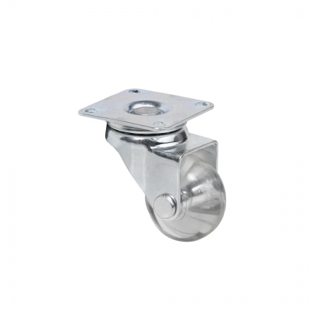 картинка Колесо меб. CRYSTAL/2 d35 h51 с площадкой, прозрачный AKS от магазина SEFI