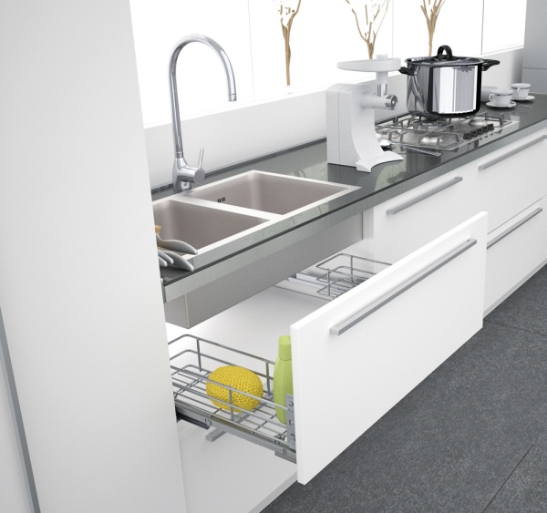 картинка Система выдвижная Lux TOP П-образная под мойку 864*500*180 от магазина SEFI