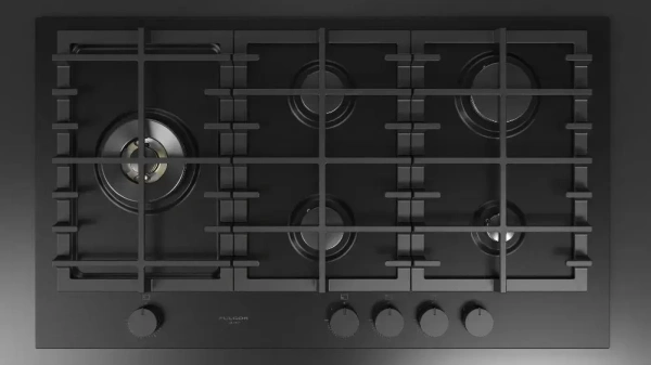 картинка Газовая варочная панель Fulgor Milano FUH 905 G DWK MBK магазин SEFI являющийся официальным дистрибьютором в России  картинка Газовая варочная панель Fulgor Milano FUH 905 G DWK MBK от магазина SEFI