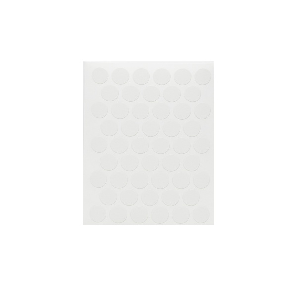 картинка Заглушка самоприлипающая к конфирматам белый шагрень (PC 2500) (1л=50шт) Pacific от магазина SEFI