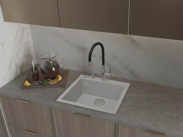 картинка Мойка Rivelato ZENO 5650 1-чаш 560*500 Серый 803 от магазина SEFI