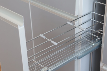 картинка Бутылочница DYNAMIC 150 с двумя полками, хром, полного выдвижения, направляющие GRASS Dynamic-XP от магазина SEFI