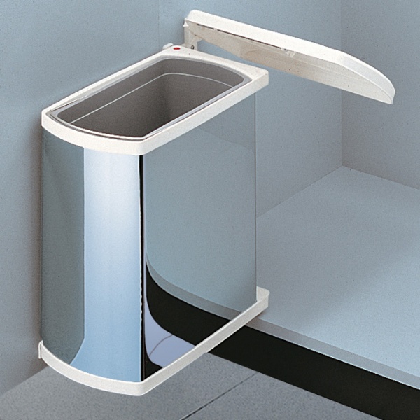 картинка Ведро Oko-flex 18л 203х388х450, нерж/белый от магазина SEFI