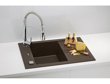 картинка Мойка ALVEUS FORMIC 30 GRANITAL+ CHOCOLATE-G03M 760X500 1X с сифоном 1127749, от магазина SEFI