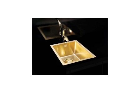 картинка Мойка Alveus QUADRIX 20 MONARCH GOLD 390X450X200 в компл. с выпуском без сиф. от магазина SEFI