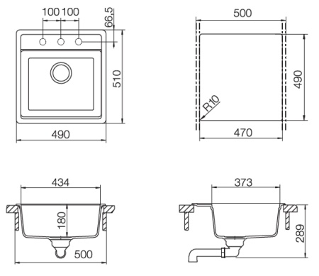 картинка Кухонная мойка SCHOCK NEMO 50 CRISTALITE эверест от магазина SEFI