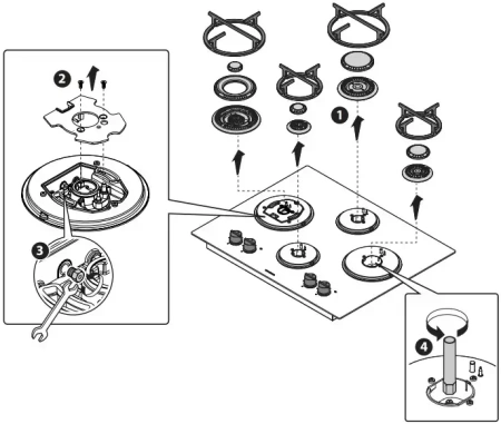 картинка Газовая варочная панель Barazza 1PMD64 от магазина SEFI