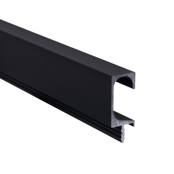 картинка Ручка-профиль алюм. врезная C-образная, 4м, черный матовый AKS от магазина SEFI