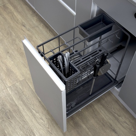 картинка Выдвижная система Cooking для кухонных принадлежностей, ширина фасада 300 мм, антрацит от магазина SEFI