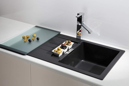 картинка Кухонная мойка SCHOCK PRIMUS 45D CRISTALITE оникс от магазина SEFI