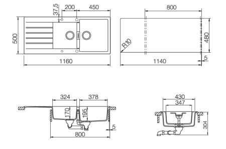 картинка Кухонная мойка SCHOCK SIGNUS 80D CRISTADUR пуро от магазина SEFI