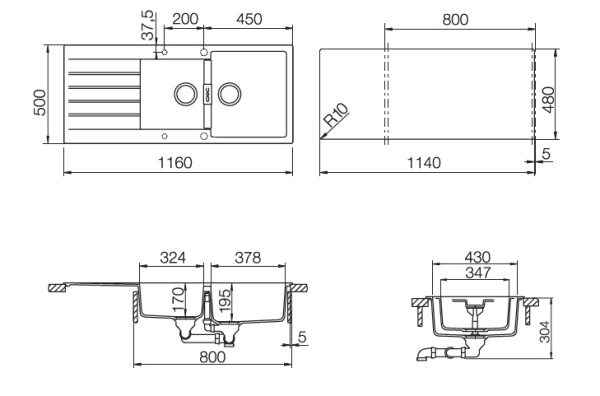 картинка Кухонная мойка SCHOCK SIGNUS 80D CRISTADUR поларис от магазина SEFI