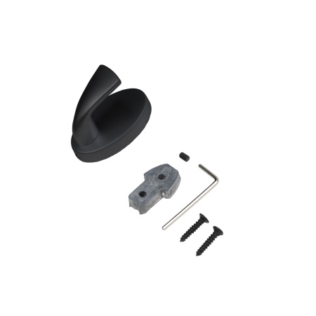 картинка Крючок меб. однорожковый мет. QUEEN черный матовый AKS магазин SEFI являющийся официальным дистрибьютором в России  картинка Крючок меб. однорожковый мет. QUEEN черный матовый AKS от магазина SEFI