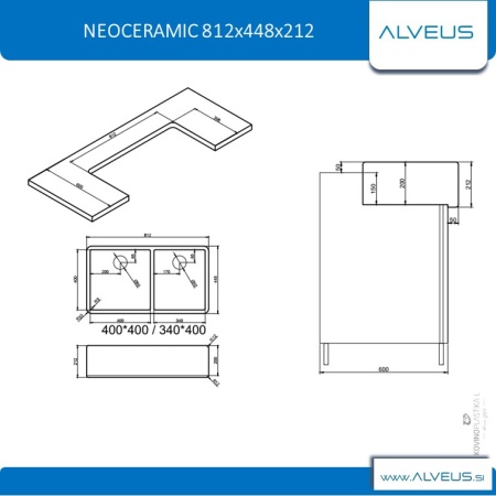 картинка Мойка Alveus NEOCERAMIC 70 от магазина SEFI