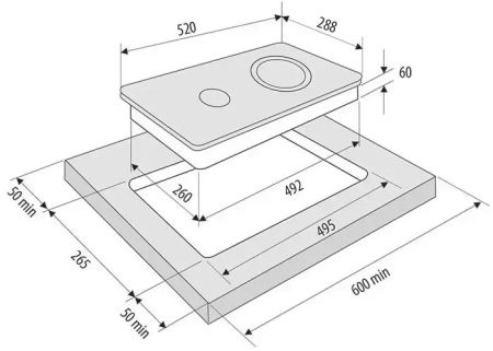 картинка Электрическая варочная панель KRONA ORSA 30 BL от магазина SEFI