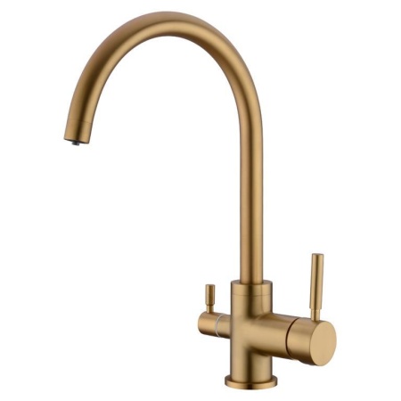 картинка Смеситель для кухни с подключением к фильтру, EMAR ЕС-3007, покрытие PVD, цвет Золото от магазина SEFI