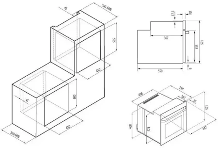 картинка Духовой шкаф KRONA BREVE 45 WH от магазина SEFI