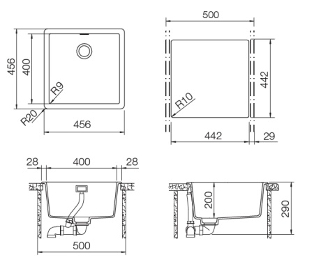 картинка Кухонная мойка SCHOCK BROOKLYN 50 CRISTALITE саббиа от магазина SEFI