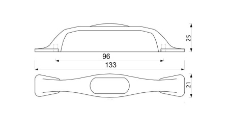 картинка Ручка меб. скоба мет. OREO 96 черный матовый+белый, AKS от магазина SEFI