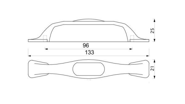 картинка Ручка меб. скоба мет. OREO 96 черный матовый+белый, AKS от магазина SEFI