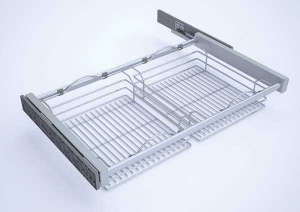 картинка Полка Twin с 2 сетчатыми корзинами, полное выдвижение 1164*500*160 от магазина SEFI