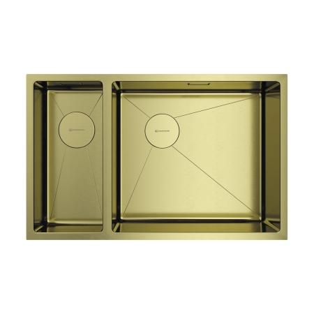 картинка Мойка Omoikiri Taki 69-2-U/IF-R Side-LG нерж. сталь/светлое золото от магазина SEFI