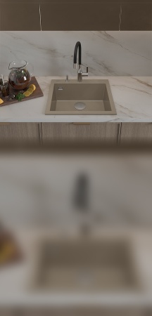 картинка Мойка Rivelato ZENO 5650 1-чаш 560*500 Какао 702 от магазина SEFI