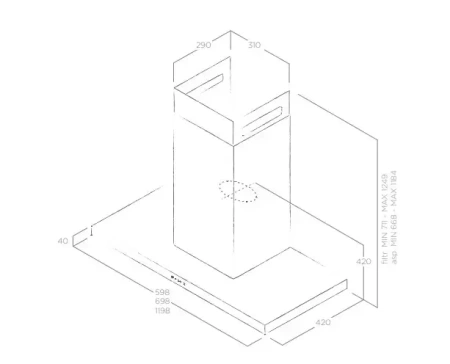 картинка Вытяжка ELICA THIN IX/A/120 от магазина SEFI