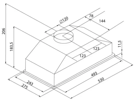 картинка Встраиваемая вытяжка Krona KATE 600 GLASS WHITE PB от магазина SEFI