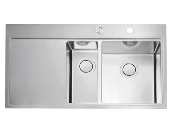 картинка Мойка Alveus PURE UP 60 KMB 90 FI правая 980X525 в компл. с сифоном 1123353 от магазина SEFI