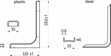картинка Полкодержатель регоменсоль 18см белый AKS (1кпл=2шт) от магазина SEFI