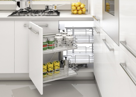 картинка Волшебный уголок Magic-4 Wood NEW с корзинами с деревянным дном, с Soft-Close, левый, Infinity line от магазина SEFI