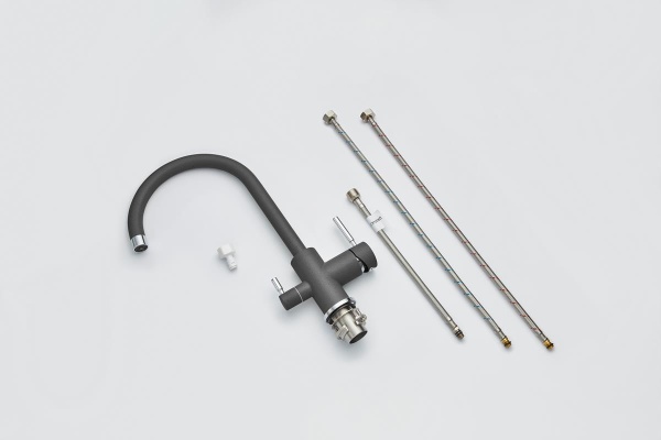 картинка Смеситель для кухни с подключением к фильтру, EMAR ЕС-3007, цвет Антрацит от магазина SEFI