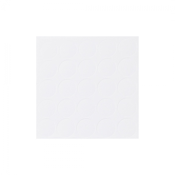 картинка Заглушка самоприлипающая к эксцентрику белый шагрень (20322) FOLMAG (лист-28шт.) от магазина SEFI