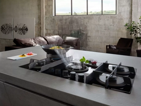 картинка Газовая варочная панель с вытяжкой ELICA NIKOLATESLA FLAME BL/F/88 от магазина SEFI