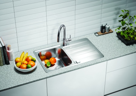 картинка Мойка ALVEUS LINE MAX 80 SAT-90 790x500 в комплекте с сифоном 1130551 от магазина SEFI