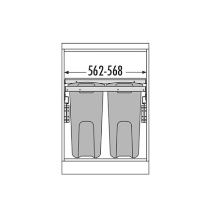 картинка Система хранения белья Laundry-Carrier 60, 2х33л. от магазина SEFI