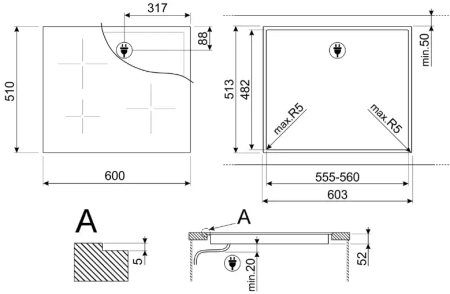 картинка Индукционная варочная панель Smeg SI2641DP от магазина SEFI