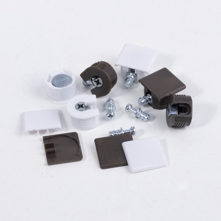 картинка Эксцентриковая стяжка быстрого монтажа 20 мм коричневая + шток 6*8мм + заглушка (уп/100шт) AKS PLUS магазин SEFI являющийся официальным дистрибьютором в России  картинка Эксцентриковая стяжка быстрого монтажа 20 мм коричневая + шток 6*8мм + заглушка (уп/100шт) AKS PLUS от магазина SEFI