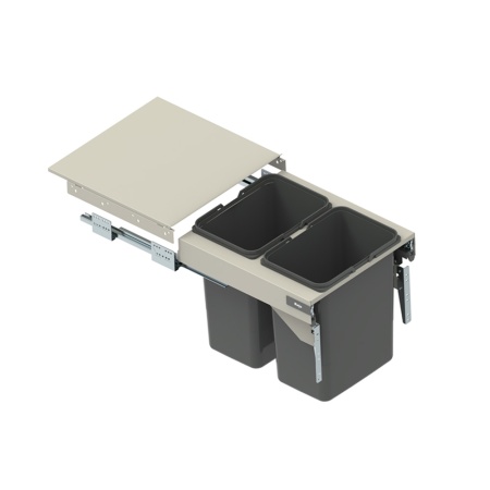 картинка Мусорные контейнеры выдвижные 450 SEGREGO (2*15LT), серый REJS от магазина SEFI