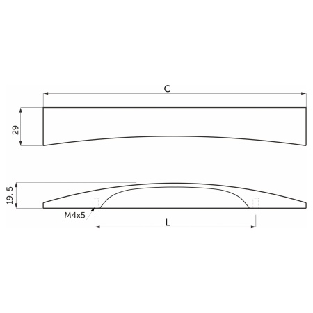картинка Ручка меб. AVANTI-160, матовый черный, AKS от магазина SEFI