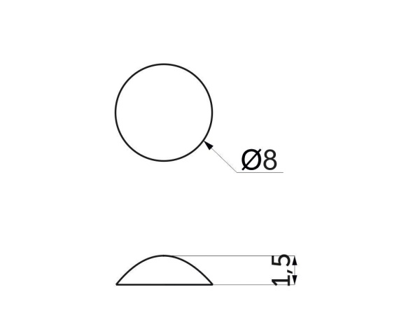 картинка Отбойник силиконовый d8 h=1,5 AKS (лист-100 шт. перфорированный по 2 шт.) магазин SEFI являющийся официальным дистрибьютором в России  картинка Отбойник силиконовый d8 h=1,5 AKS (лист-100 шт. перфорированный по 2 шт.) от магазина SEFI