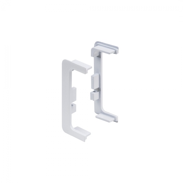 картинка Комплект заглушек металлич. к профилю Gola, С-образных (левая+правая) белый глянец 3 AKS от магазина SEFI