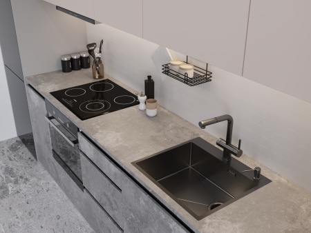 картинка Мойка EMB-560(TOP), цвет Чёрный PVD от магазина SEFI