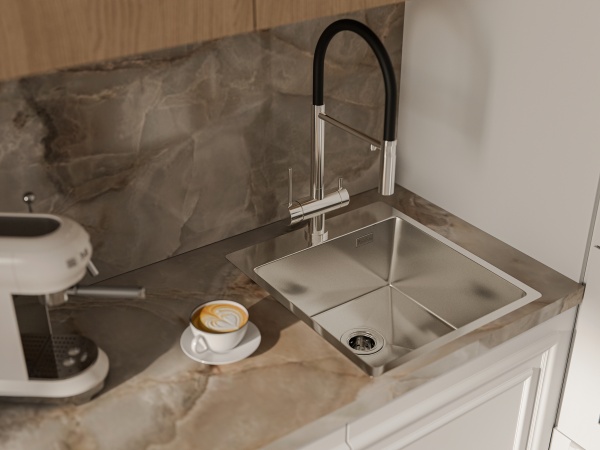 картинка Мойка Rivelato RINOX 4450 1 чаша 440*500*200 мм от магазина SEFI